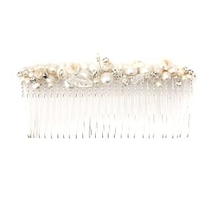 Sheree’s Pearl Wedding Hair Jewelry – Silver Hair Comb