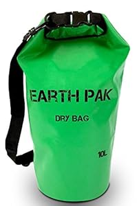 #1 Rated Heavy Duty 10L Waterproof Dry Bag With Shoulder Strap ★ Roll Top Dry Compression Sack Keeps Valuables Dry for Kayaking, Beach, Rafting, Boating, Hiking, Camping, Snowboarding