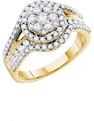 1.01CTW DIAMOND LADIES FASHION FLOWER RING