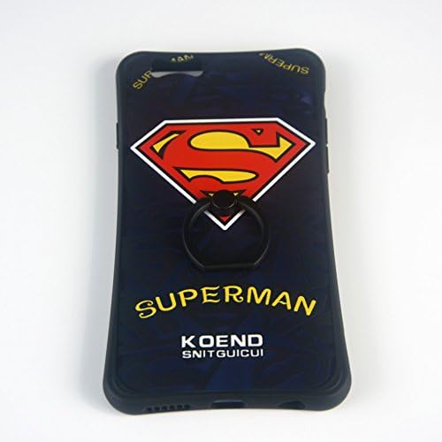 Unique Embossed TPU Phone Case with Cellphone Ring Stand for iPhone 6sPlus,Superman