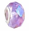 Pandora Style Charm Bead (Z247) Faceted Glass (14mm x 9mm) (Fits Troll too) ~ Violet AB (Light Purple Iridescent)