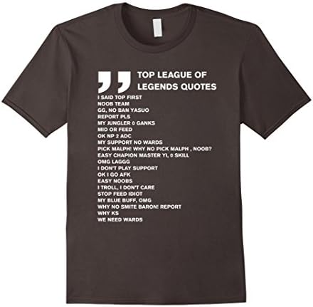 Men's Top LOL quotes Medium Asphalt