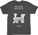 Monopoly Reading Railroad $200 Charcoal Adult T-Shirt Tee