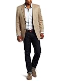 Tommy Hilfiger Men's 2 Button Side Vent Herringbone Trim Fit Sport Coat, Brown, 36 Regular