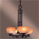 Minka Lavery Lights 1259-357 Mini 4LT Chandelier Iron Oxide Lineage Contemporary Indoor Lighting