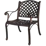 Darlee Nassau Cast Aluminum Dining Chair With Cushion