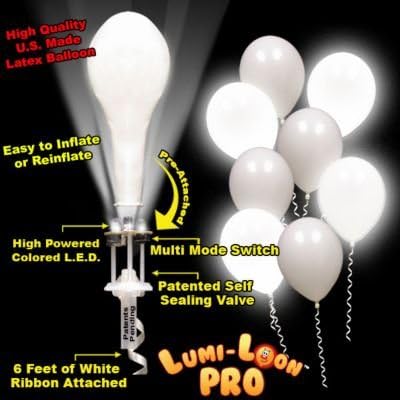 LumiLoons Balloon Lights White Balloons White Lights