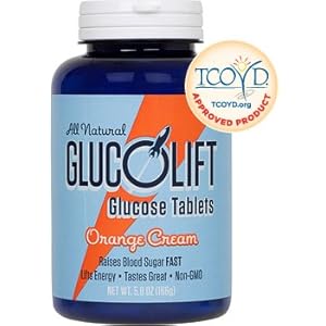 GlucoLift All-natural Non GMO Glucose Tablets- Orange Cream Flavor
