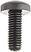Nylon 6/6 Pan Head Machine Screw, Black, #1 Phillips Drive, M3-0.5 Thread Size, 8 mm Length, Fully Threaded, USA Made (Pack of 100)