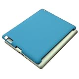 KHOMO: Blue HARD Rubberized (not cheap soft TPU silicone) Polycarbonate Case Compatible with Apple iPad 2 Smart Cover (Smart Cover Companion Case)