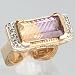 An Estate 14K Yellow Gold Ametrine & Diamond Ring