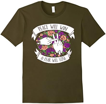 Men's Twenty one Peace pilots Will Win t Shirt Small Olive