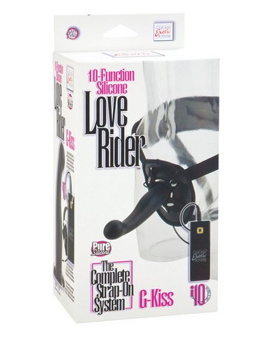 10-Function Silicone Love Rider G-Kiss - Black (Package Of 5)