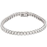 14K White Gold Diamond Bracelet - 3.33 Ct.