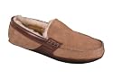 Lamo Sheepskin ELITE Australia Sheepskin Mens Shoes Suede Slippers Moccasins Chestnut