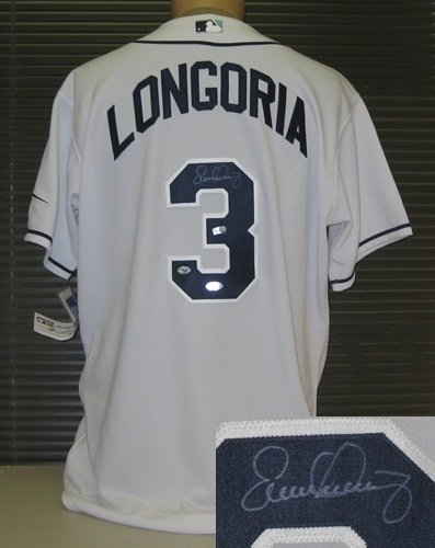 Evan Longoria Autographed/Hand Signed Authentic Tampa Bay Rays Jersey