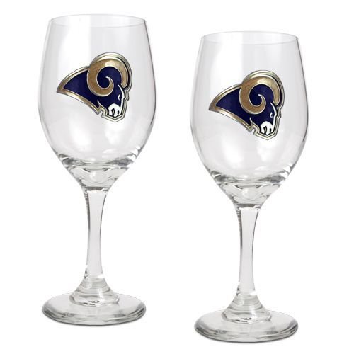 St. Louis Rams NFL 2pc Wine Glass Set - Primary Logo