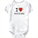 Baby Bodysuit White I love Bouviers Des Flandres  Dogs