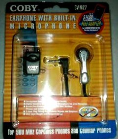 Earphone with Built in Microphone for 900 Mhz Cordless Phones and Cellular Phones (Includes Free Adapter for Nokia 5100/6100 Series Cell Phones) 41oDCxCdyiL Earphone with Built in Microphone for 900 Mhz Cordless Phones and Cellular Phones (Includes Free Adapter for Nokia 5100/6100 Series Cell Phones)