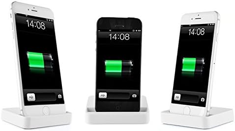 VEO | iPhone Docking Station, Charging Cradle, Sync Dock Station for iPhone 6, iPhone 6 PLUS, iPhone 5, iPhone 5C, iPhone 5S - White