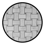 Carrara Marble Italian White Bianco Carrera Basketweave Mosaic Tile with Bardiglio Gray Dots Polished