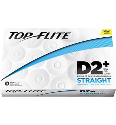 Top Flite D2+ Straight Golf Balls