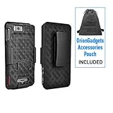 Shell Case / Holster Combo w/ Kickstand for Motorola Droid X (Black) (Inclu ....