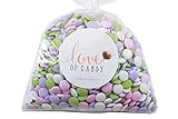 Love of Candy Bulk Candy - Assorted Pastel Mint Chocolate Lentils - 1lb Bag