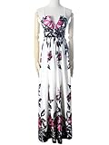 Ever Pretty Cross Back V-neck Print Spaghetti Straps Satin Sexy Prom Gown 09430