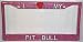 Pink Glitter I Love My Pit Bull Frame