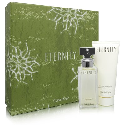 Eternity by Calvin Klein for Women 2 Piece Set Includes: 1.7 oz Eau de Parfum Spray + 3.4 oz Luxurious Body Lotion