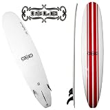 9'0 ISLE EPOXY CLASSIC LONGBOARD RED STRIPES