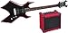 B.C. Rich Red Bevel Warlock Guitar Pack, Black with Red Bevels