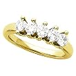14K Yellow Gold Diamond Five-Stone Anniversary Ring - 0.75 Ct.
