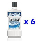 Listerine Whitening Pre-Brush Rinse, Clean Mint - Total: 192 oz (32 oz X 6)