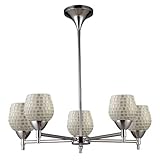 Celina 5-Light Chandelier In Polished Chrome And Silver Glass