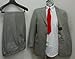New Men's 3 Button Single Breasted Gray (Grey) Dress Suit