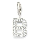 Genuine Sterling Silver 925 Stamped Diamante Letter B Charm suitable for your Sabo Bracelet - Buy Any 2 get 1 Free Offer on BeautiliciousShop charms.