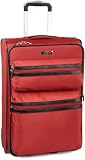Anne Klein Luggage Downtown 24 Inch Suitcase, Red, One Size