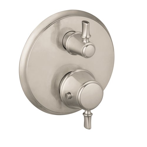 Hansgrohe 04220820 C Thermostatic Trim with Volume Control, Brushed Nickel