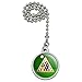 Billiard Balls and Triangle Pool Table Ceiling Fan and Light Pull Chain