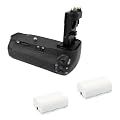 Battery grip come BG-E9 per Canon EOS 60 D plus 2 x batteria originaleWEISS con informazioni-chip per Canon LP-E6