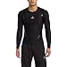 41oDUAt3KkL. AA75  adidas Mens TECHFIT PowerWEB Long Sleeve Tee (Black, Light Onix, Medium)