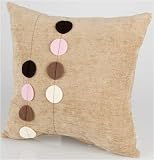 Tickled Pink Felt Circles Pillow by Glenna Jean