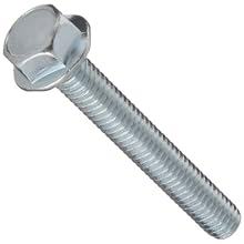 Grade 5 Steel Serrated Flange Bolt, Zinc Plated Finish, Hex Head, UNC Threads, Hex Head, Meets IFI-111 (2002)/SAE J429 (1999)/ASTM B633 Specifications, 3/8"-16 Thread Size, 2-1/2" Length, Fully Threaded, Pack Of 10