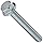 Grade 5 Steel Serrated Flange Bolt, Zinc Plated Finish, Hex Head, UNC Threads, Hex Head, Meets IFI-111 (2002)/SAE J429 (1999)/ASTM B633 Specifications, 3/8"-16 Thread Size, 2-1/2" Length, Fully Threaded, Pack Of 10