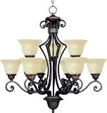 Maxim Lighting 11245SVOI 9 Light Symphony Chandelier, Oil Rubbed