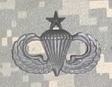 Parachutist Senior - Metal Insignia - Black - Full Size