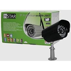 INSTAR IN-2907 (schwarz) IP Kamera Camera WLAN 54 MBit Wetterfest + Nachtsicht + 5DB Antenne / GANZ NEU! Mit fester Internetadresse!!! ACHTUNG JETZT NEU!!! Kaufen Sie jetzt ein 155 Grad Weitwinkel, ein 60 Grad Objektiv oder eine automatisch gesteuerte Heizung einfach mit dazu!!!! ZUBEH�R IST JETZT BEI AMAZON ZU FINDEN! MAC / Windows / Linux kompatibel