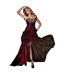 IMAGE OF Tony Bowls TBE11069 Strapless Print Taffeta Gown